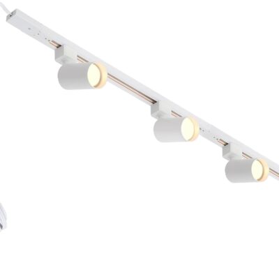 Plug in track lighting, 4-light kit, white, bulbs not included.