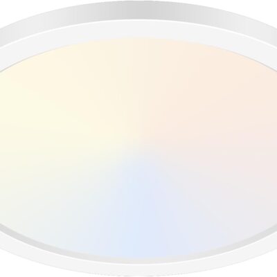 LED flush mount ceiling light, 5 color temps, slim, round.