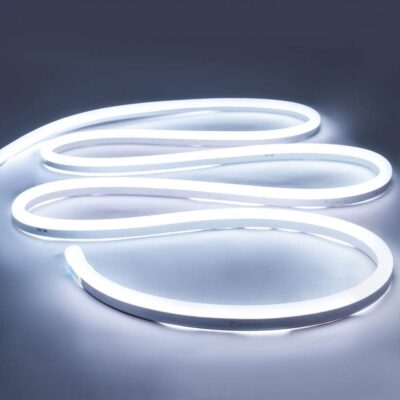 Flexible silicone neon rope light, 12V, waterproof, cuttable, dimmable.