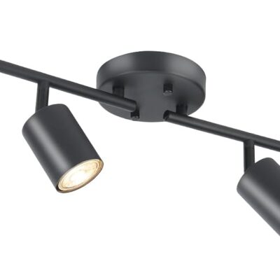 LED track lighting, black, rotatable heads, bulbs not included.
