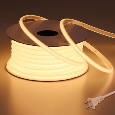 Waterproof LED strip lights, 3000K warm white, 200W, CRI 90+, IP65, cuttable.