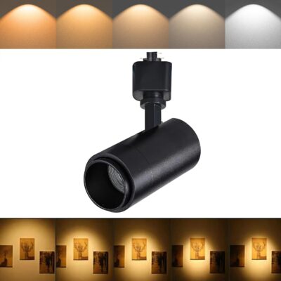 LED track lighting heads, dimmable, adjustable beam, multiple color temps.