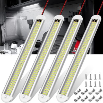 12V LED interior light bar, 120 LEDs, 1500lm, 8W, with on/off switch.