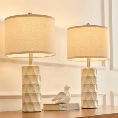 Modern ceramic table lamp, 2-pack.