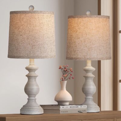Traditional farmhouse table lamp, 2-pack.
