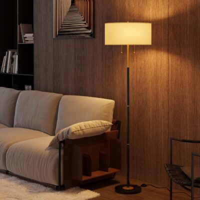 LED adjustable curved floor lamp, 15W.